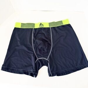 RBX Navy Boxer Briefs with Neon Green Waistband